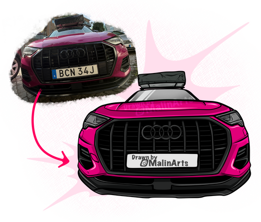Custom 0.5 Wide-Angle Vehicle Illustration